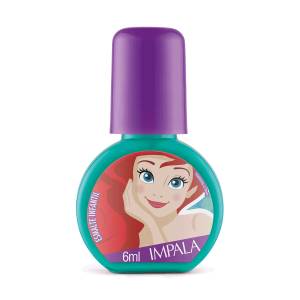 Esmalte Infantil Impala Cremoso Disney Princesas Ariel - Sua Voz tem Poder - Nova Fórmula