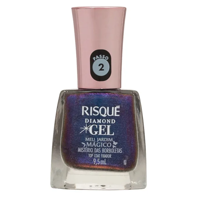 top coat fixador risque diamond gel meu jardim magico misterio das borboletas 9 5ml